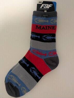 FBF For Bare Feet Originals Maine Lobster Socks Men's Medium